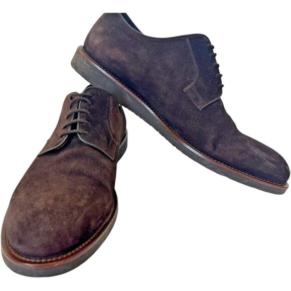 To Boot New York Adam Derrick Men\'s Size 8.5 Suede Brown Oxford Lace Up Hybrid